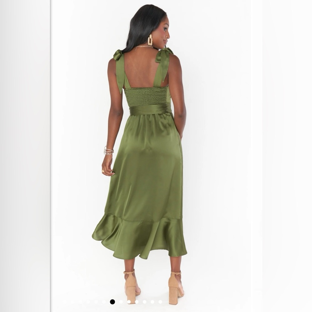Show Me Your MuMu Olive Claire Midi Dress - Picture 2 of 5